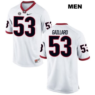 Men's Georgia Bulldogs NCAA #53 Lamont Gaillard Nike Stitched White Authentic College Football Jersey FGM2354ZD